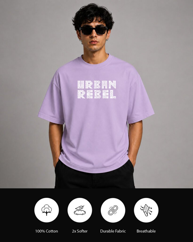 urban-rebel-silent-chaos-240--gsm-oversized-t-Shirt-lavendor1